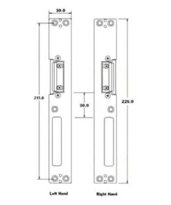 Alternative view of UPVC Latch and Deadbolt Keep