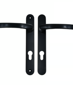 Lever UPVC Multipoint Door Handles - 92mm PZ - Sprung - 203mm Screw Centres - 232mm Backplate