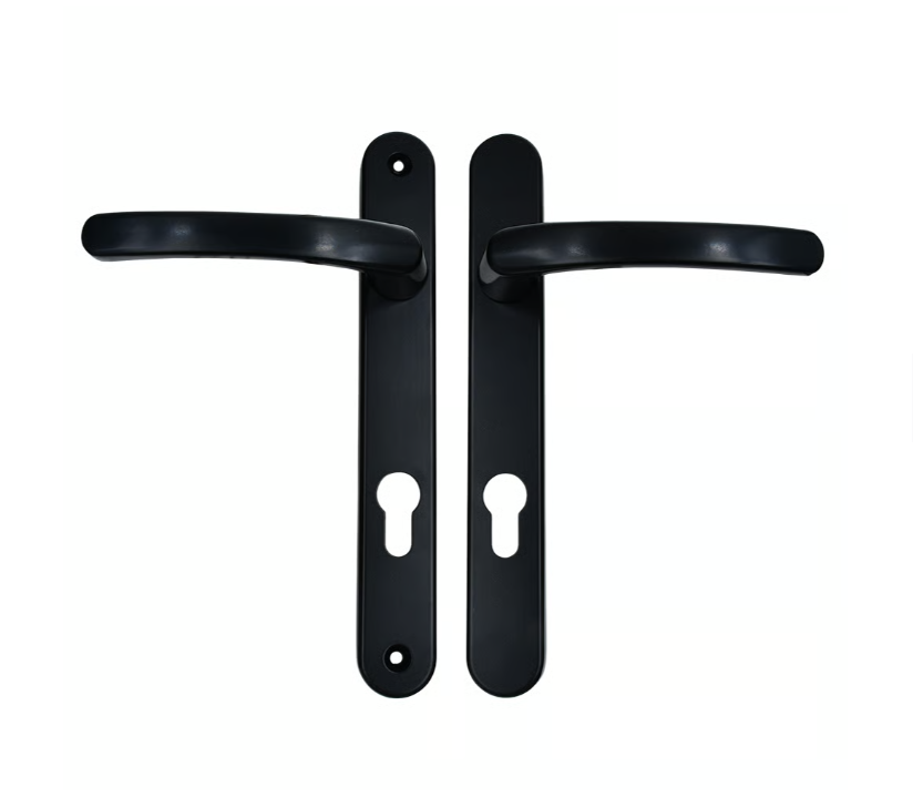 Lever UPVC Multipoint Door Handles - 92mm PZ - Sprung - 203mm Screw Centres - 232mm Backplate 1 Lever UPVC Multipoint Door Handles - 92mm PZ - Sprung - 203mm Screw Centres - 232mm Backplate