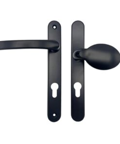 Lever Moveable Pad Offset UPVC Multipoint Door Handles - 92/70mm PZ - Sprung - 203mm Screw Centres