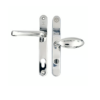 TS007 2 Star Grade 304 Stainless Steel Lever Moveable Pad (Offset) UPVC Multipoint Door Handles - 92/62mm PZ Sprung 210mm Screw Centres