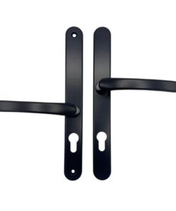 Lever Offset UPVC Multipoint Door Handles - 48/87mm PZ - Sprung - 240mm Screw Centres