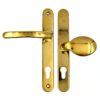 Lever Moveable Pad Offset UPVC Multipoint Door Handles - 92/62mm PZ - Sprung - 215mm Screw Centres