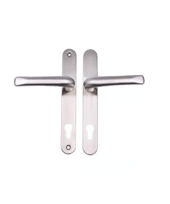 Grade 304 Stainless Steel Lever Lever UPVC Multipoint Door Handles - 92mm PZ Sprung 210mm Screw Centres
