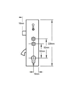 Alternative view of Collection Hookbolt Mulitpoint Gearbox - Lift Lever or Double Spindle