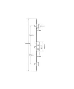 Alternative view of Latch 3 Deadbolts Key Wind Operated Multipoint Door Lock