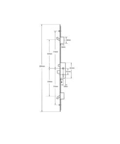 Alternative view of Vectis Latch Deadbolt 2 Rollers 2 Hooks Split Spindle Multipoint Door Lock - Option 1