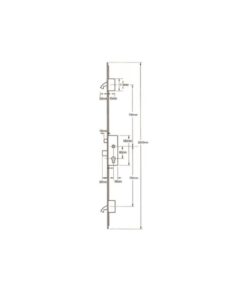 Alternative view of Trulock Latch Deadbolt 2 Hooks 24mm U-Rail Faceplate Multipoint Door Lock - Option 1 (top hook to spindle = 740mm)