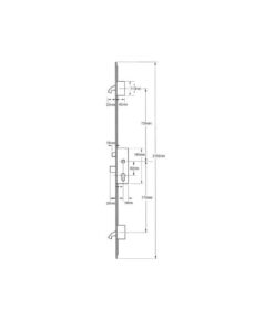 Alternative view of Trulock Latch Deadbolt 2 Hooks 16mm Flat Faceplate Lift Lever Multipoint Door Lock
