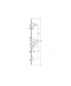 Alternative view of Trulock Latch Deadbolt 2 Hooks 24mm U-Rail Faceplate Multipoint Door Lock - Option 2 (top hook to spindle = 590mm)