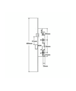 Alternative view of GU Old Style Overnight Lock - Lift Lever 16mm Faceplate