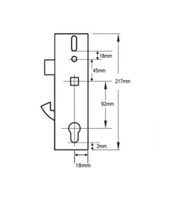 Alternative view of YS170 Doormaster Multipoint Genuine Gearbox - Lift Lever or Split Spindle