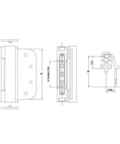 Alternative view of Elevator 2D Composite Door Hinge