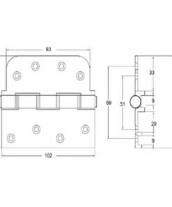 Alternative view of Slab Composite Door Hinge