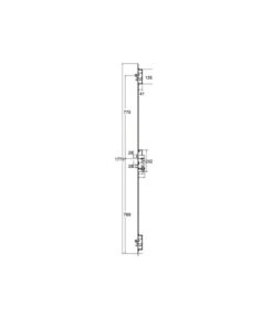 Alternative view of Lockmaster Key Turn Latch Deadbolt 2 Hooks 2 Anti Lift Pins Key Wind Multipoint Door Lock