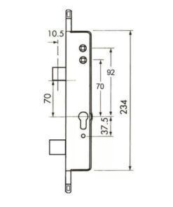 Alternative view of Multipoint Gearbox - Lift Lever or Double Spindle
