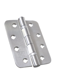 Stainless Steel Ball Bearing Hinge - Pair - CE13 Radius Corner 100 X 76 X 3mm with Satin and Polished Finish