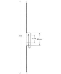 Alternative view of Mantis 2 Lift Lever Passive Lock